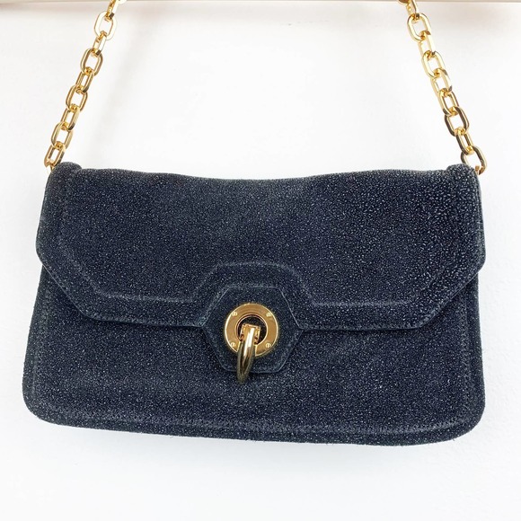 Rachel Zon Black Purse with Gold Chain - Picture 12 of 13